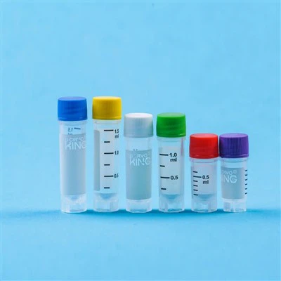 0.5ml 1.0ml 1.5mlexternai Thread steril O-ring Percuma Direka Fit Tidak barcode untuk Liquid Nitrogen Storage kriogenik Vials