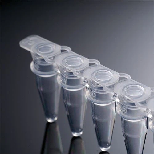 0.2ml Tiub PCR Bahan PP 8 Jalur Dengan Penutup Rata Untuk Kegunaan Makmal